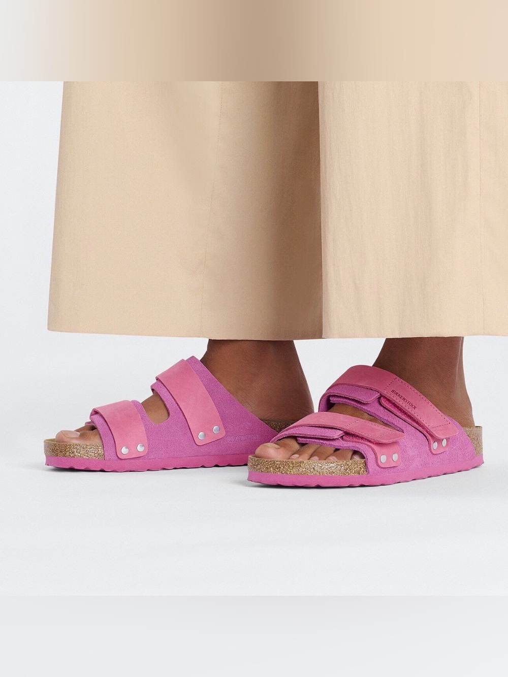 Birkenstock Uji Nubuck-Suede Leather Sandals. Size EU38. MSRP $150